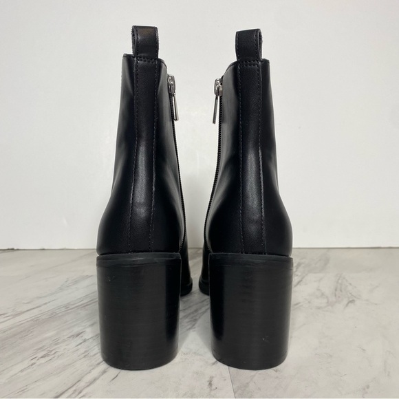 New! BP Baylee Black Faux Leather Bootie 7M - Picture 3 of 14